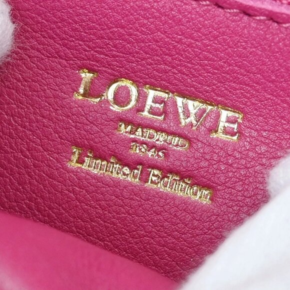 Loewe Pink Suede Leather Amazona 28 Handbag 061102 166501 - Picture 8 of 9